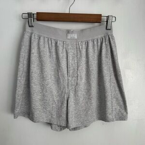 SKIMS Light Gray Boyfriend Loose Lounge Shorts